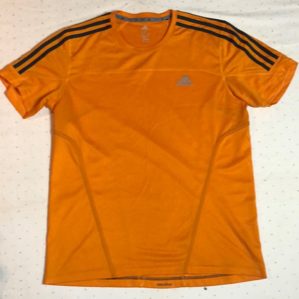 Adidas Orange + Black ( or Dark Blue?) Athletic Tee